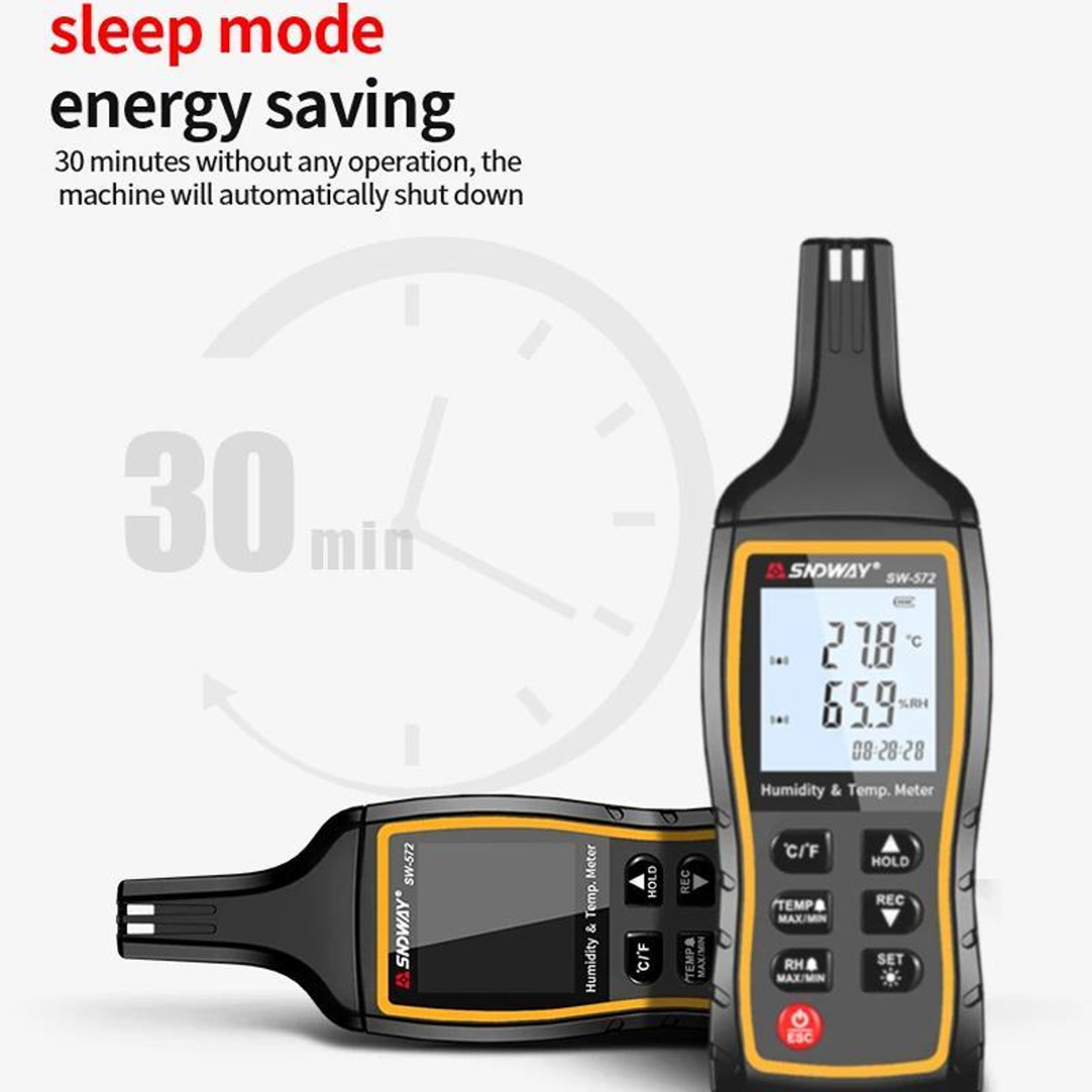Digital Temperature Humidity Meter With HighAccuracy Sensor And Data Storage 8