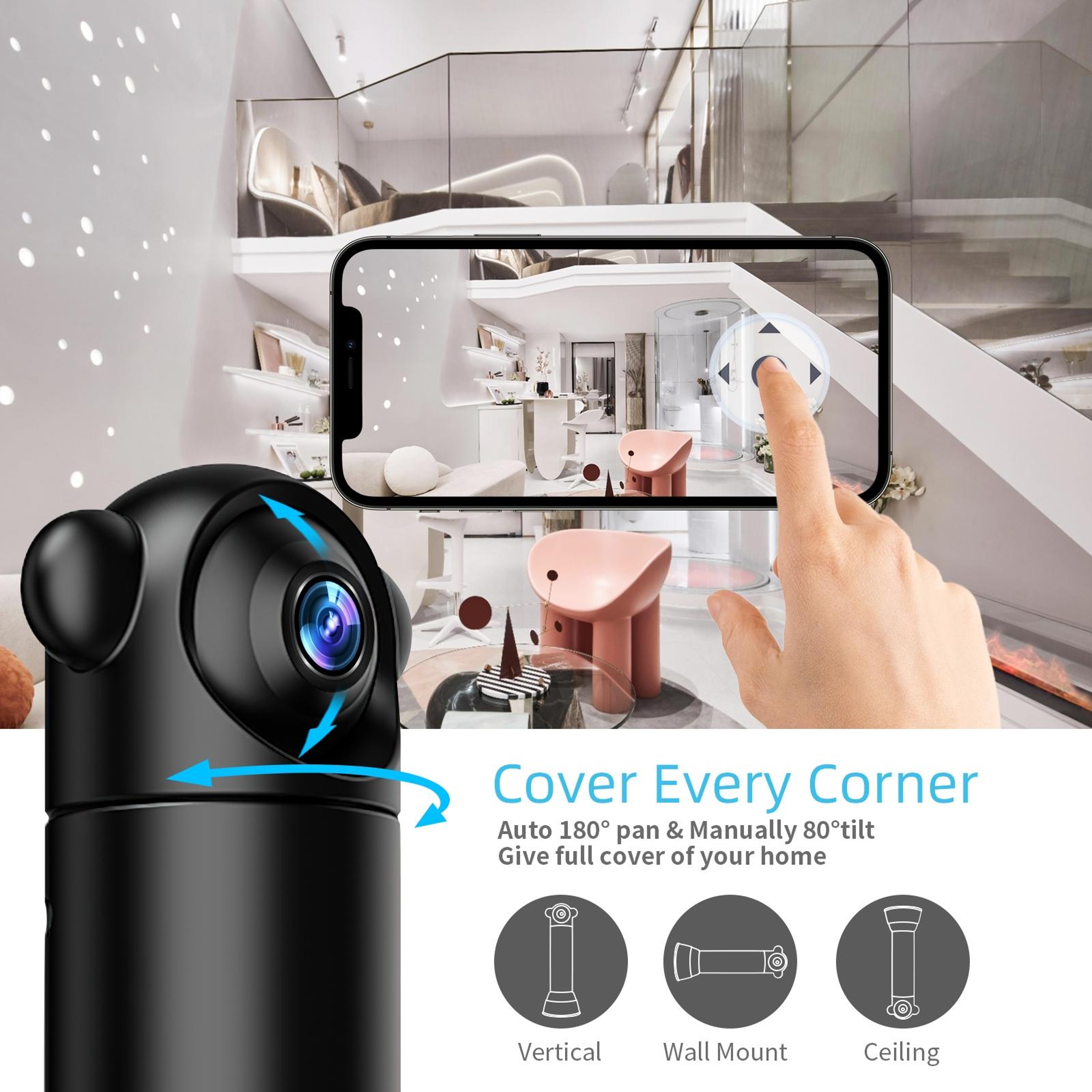 V10 Mini WiFi Security Camera with Night Vision Camera and Remote App Monitoring – view 5