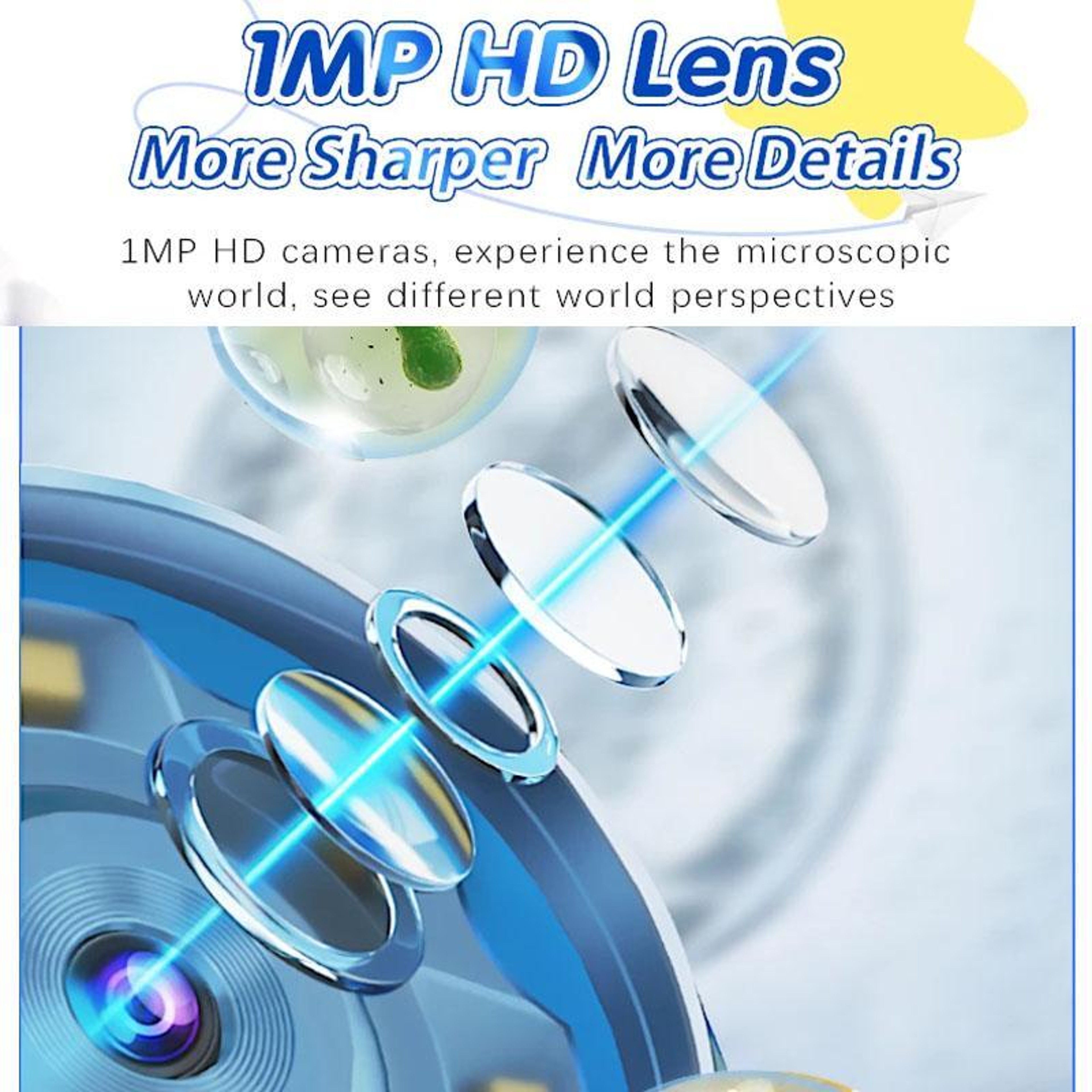 Kids HD Digital Microscope with 2MP Camera, IPS Screen and 4X Zoom – view 4