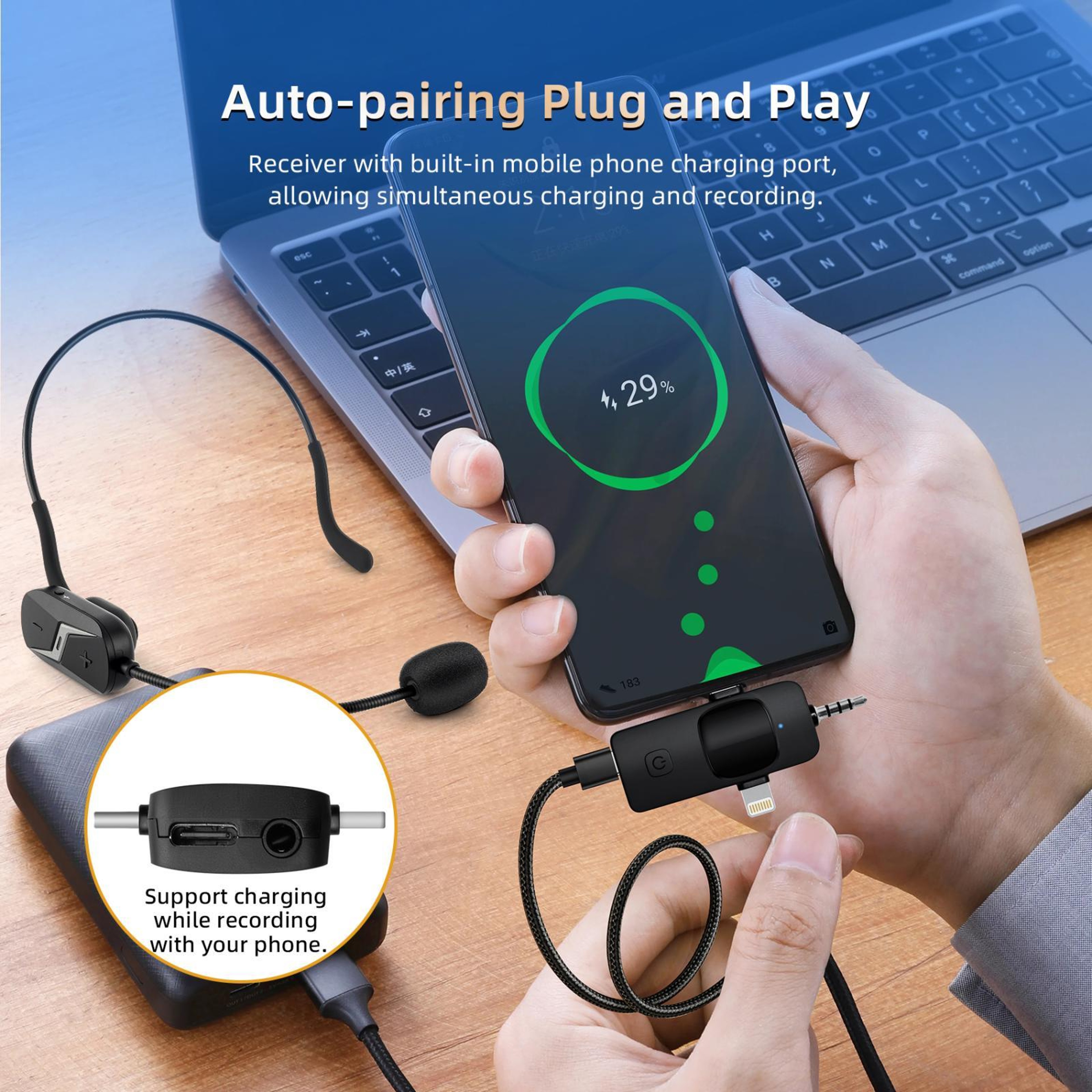 2.4G Wireless Headset Microphone with Noise Reduction – view 3