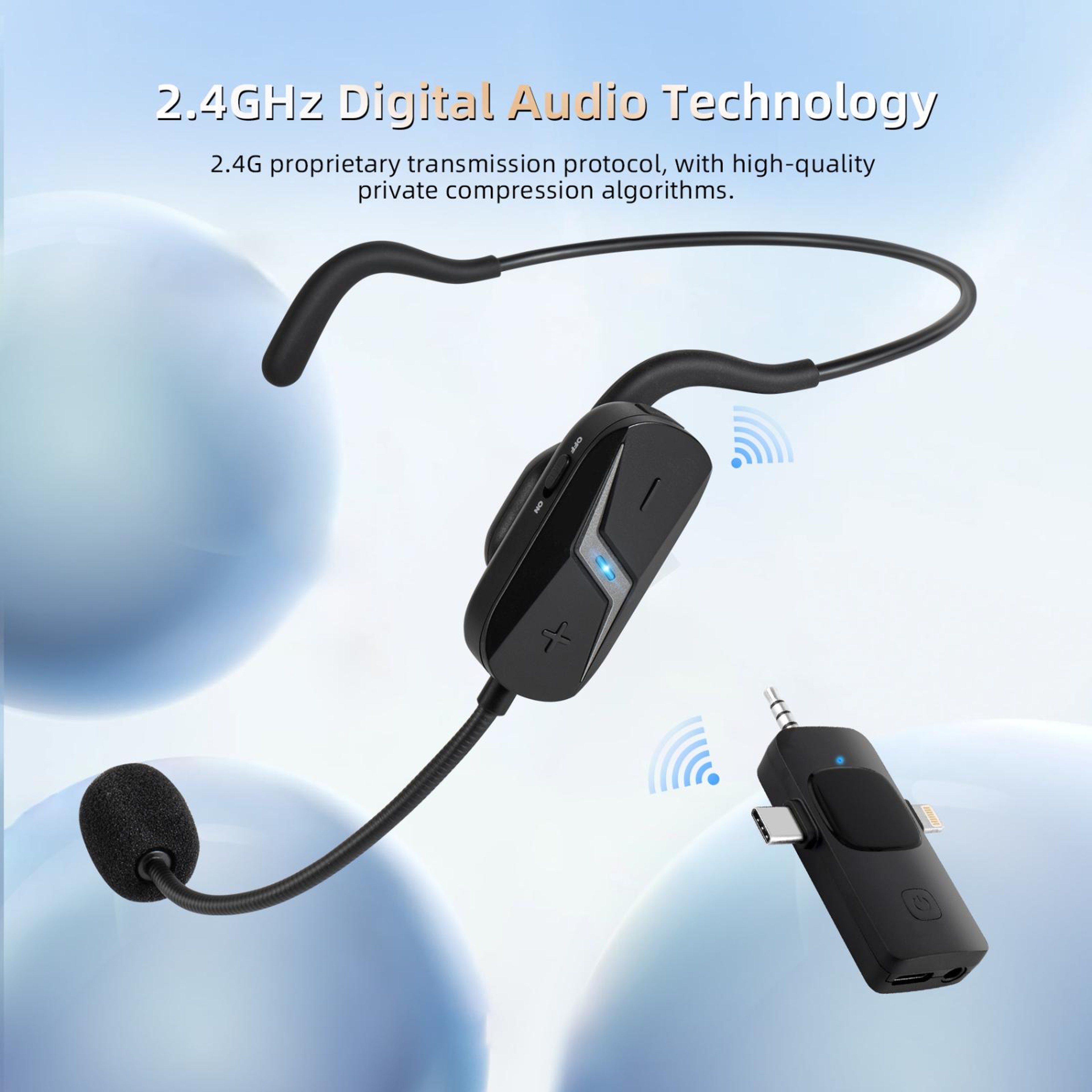 2.4G Wireless Headset Microphone with Noise Reduction – view 8