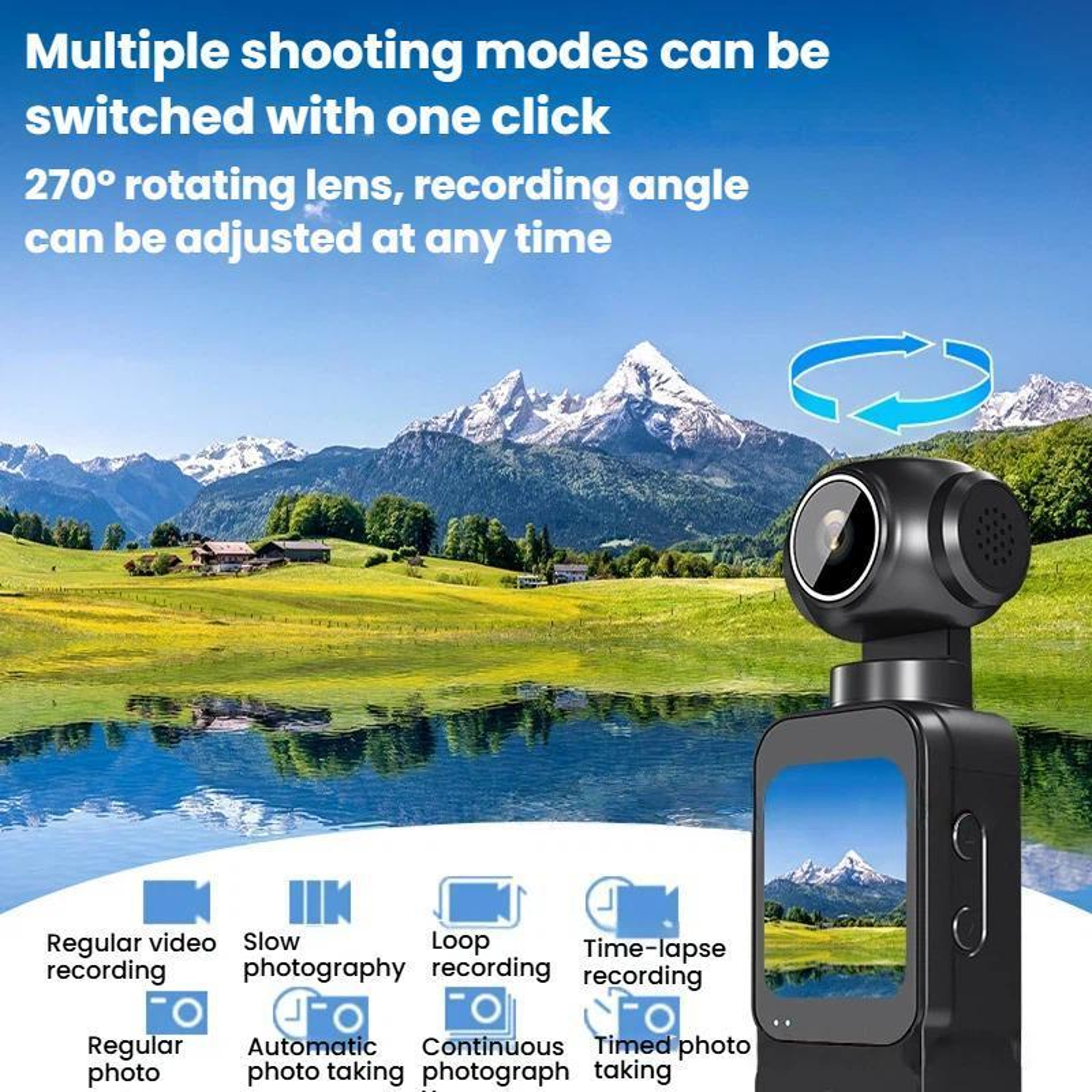 5K Action Camera with Touch Screen, EIS Stabilization and 150° Wide Angle Lens – view 6