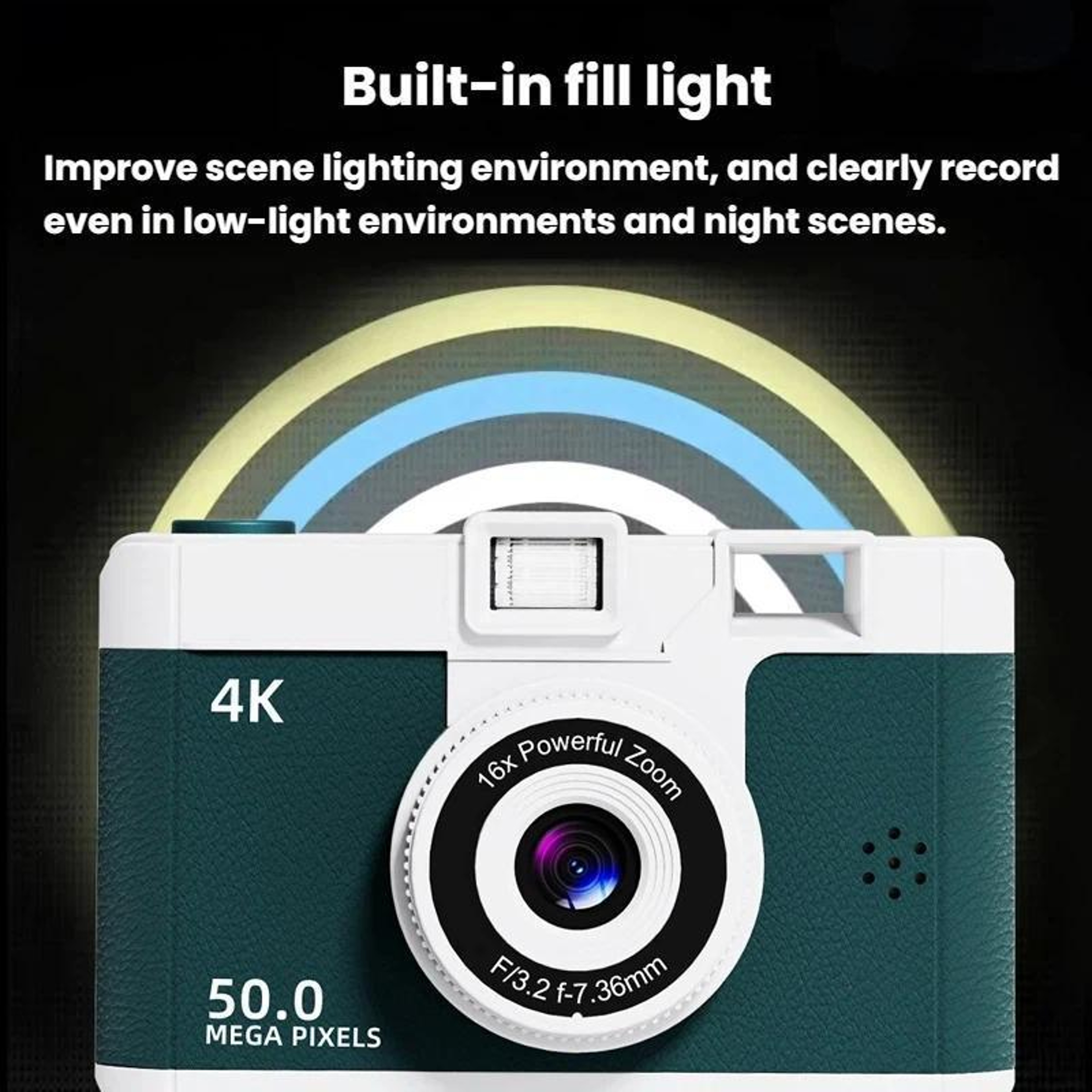WiFi Digital Camera With Dual Cameras 24 Inch IPS Screen And 16X Zoom 3