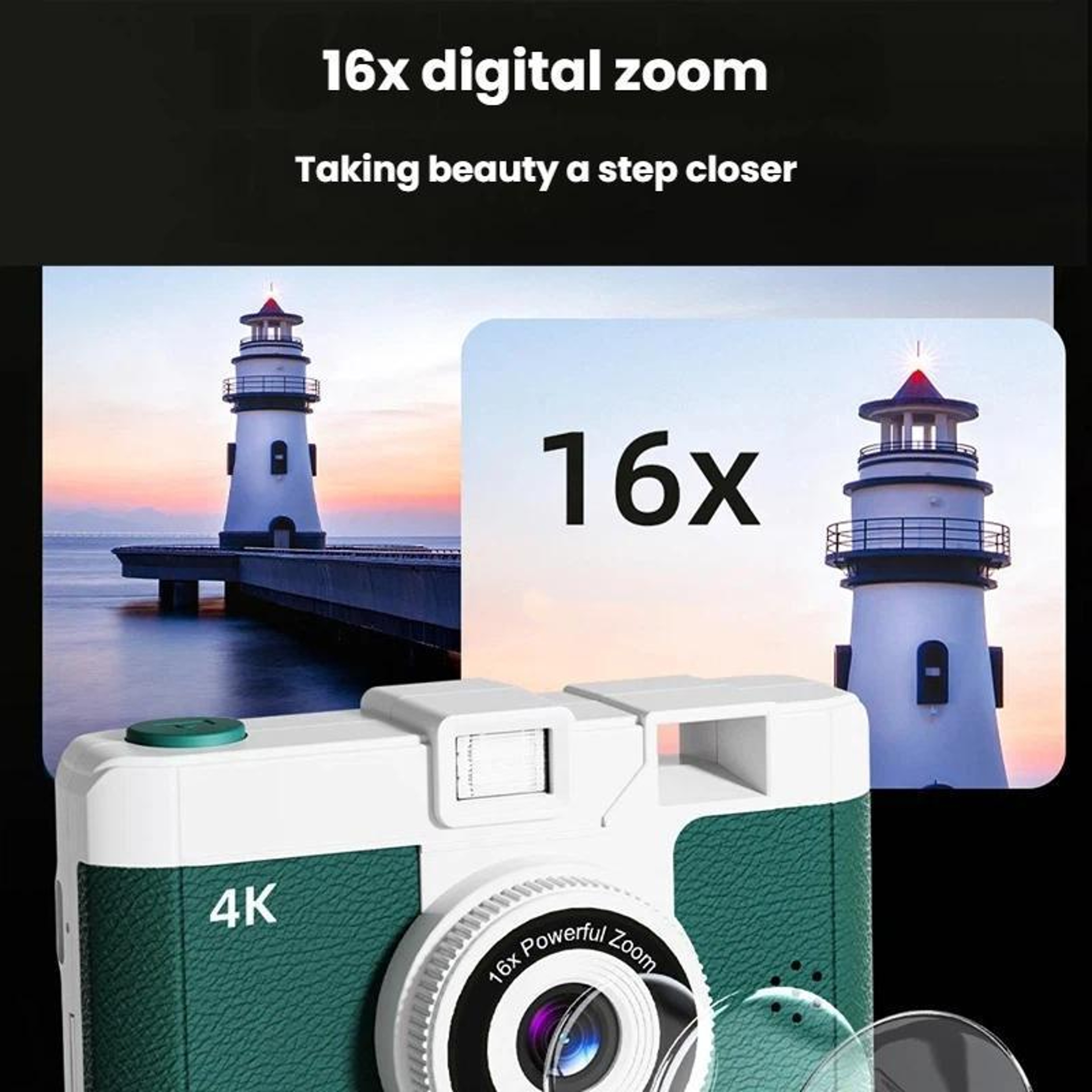 WiFi Digital Camera With Dual Cameras 24 Inch IPS Screen And 16X Zoom 4