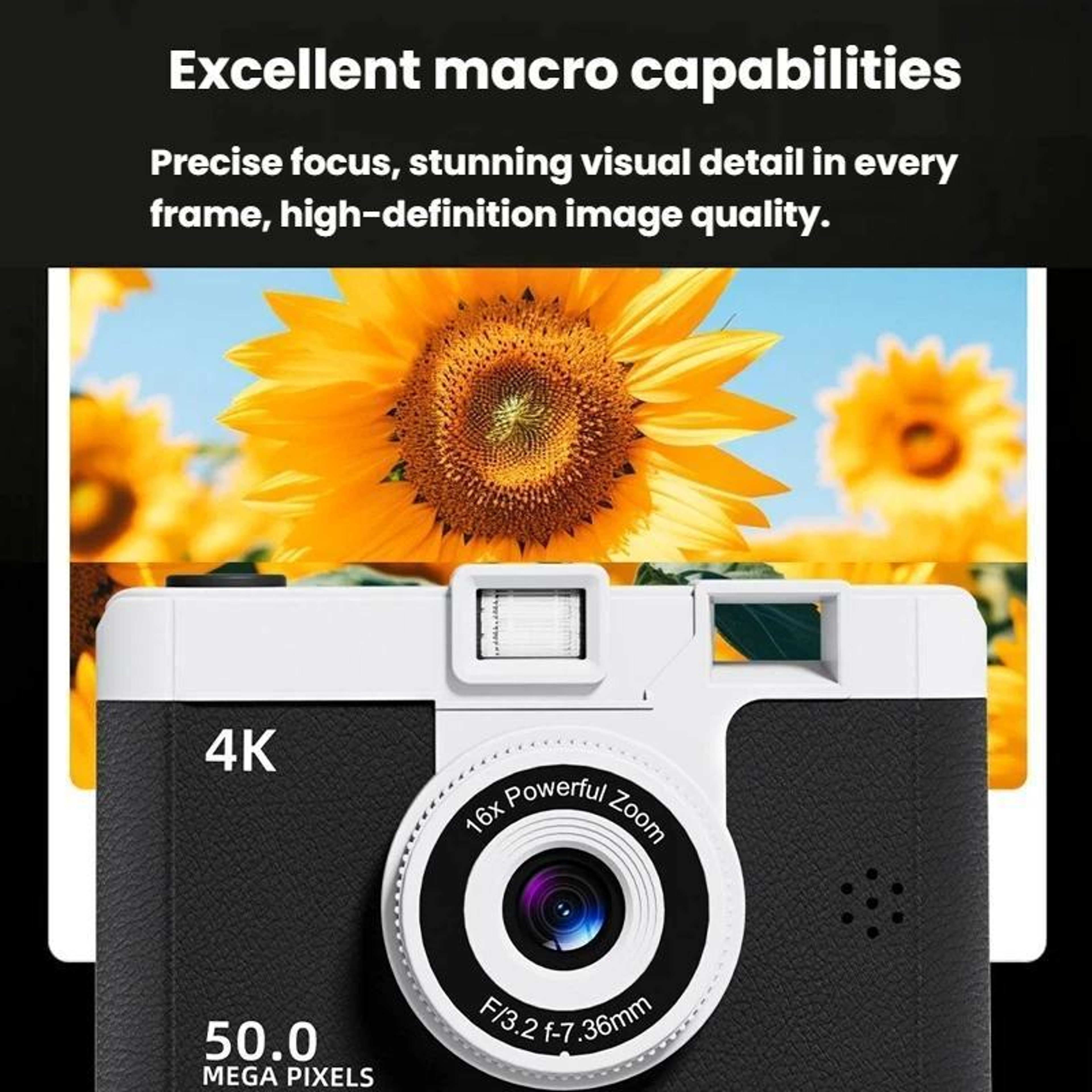 WiFi Digital Camera With Dual Cameras 24 Inch IPS Screen And 16X Zoom 5