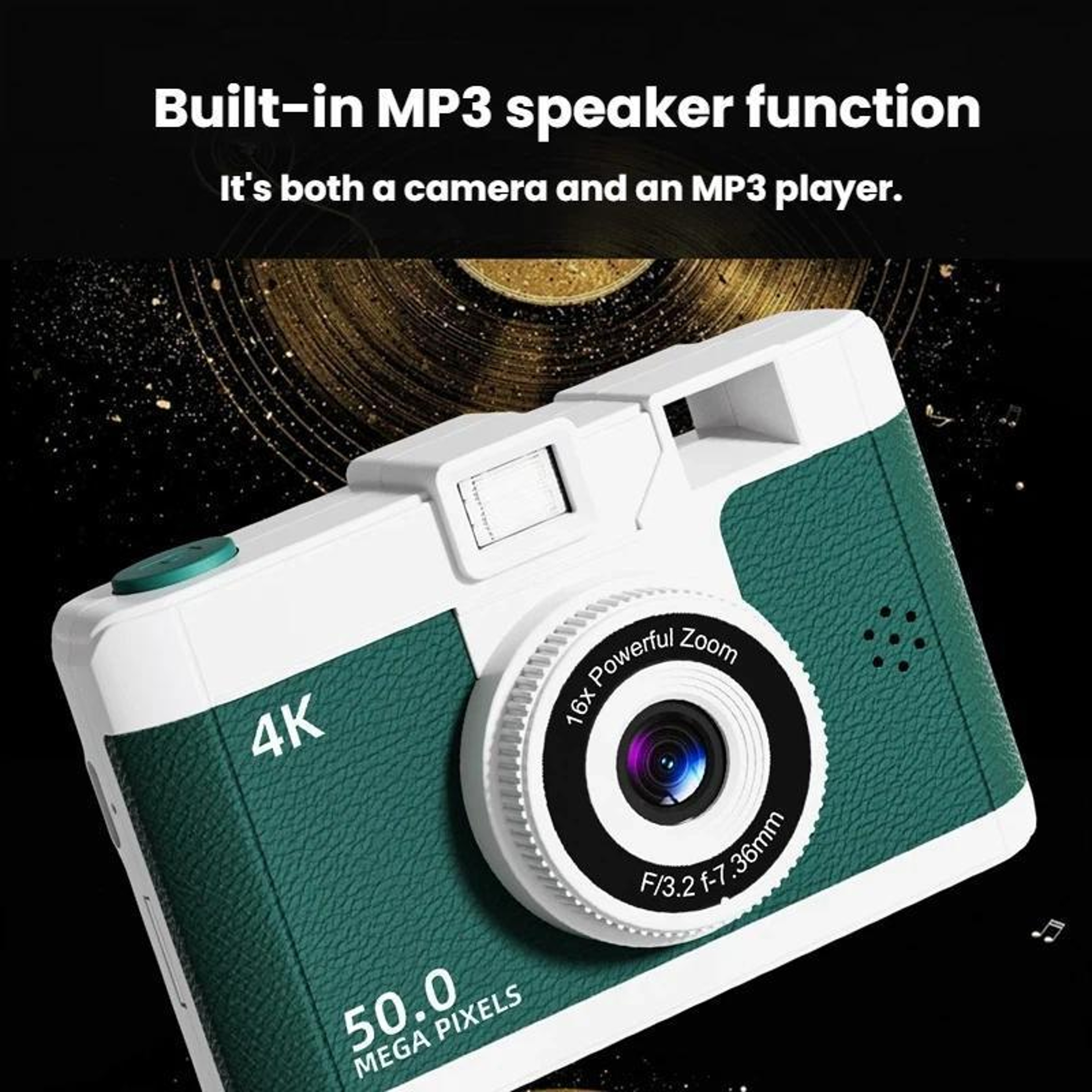 WiFi Digital Camera With Dual Cameras 24 Inch IPS Screen And 16X Zoom 7