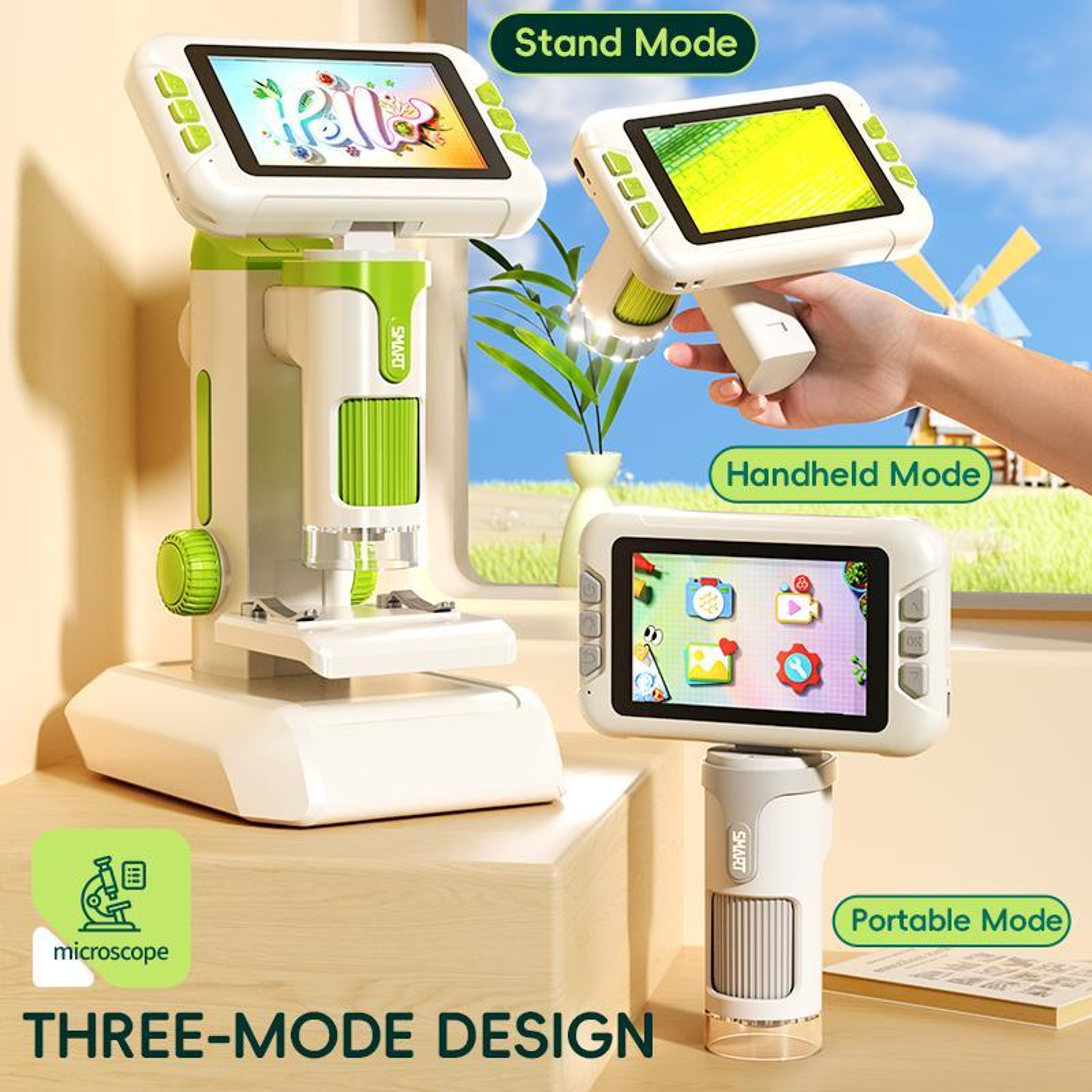 Kids Digital Microscope With 4Inch HD Screen 2