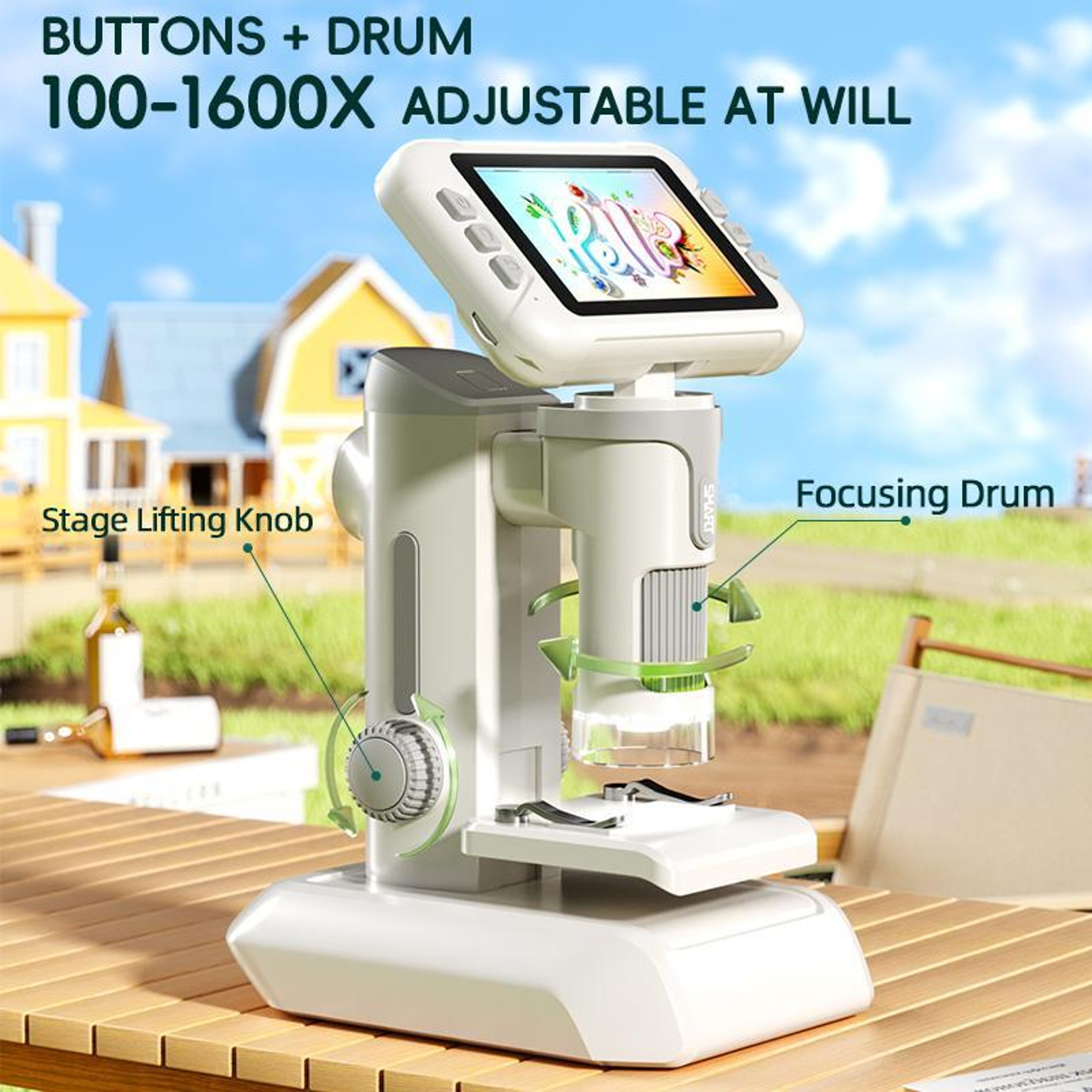 Kids Digital Microscope With 4Inch HD Screen 5