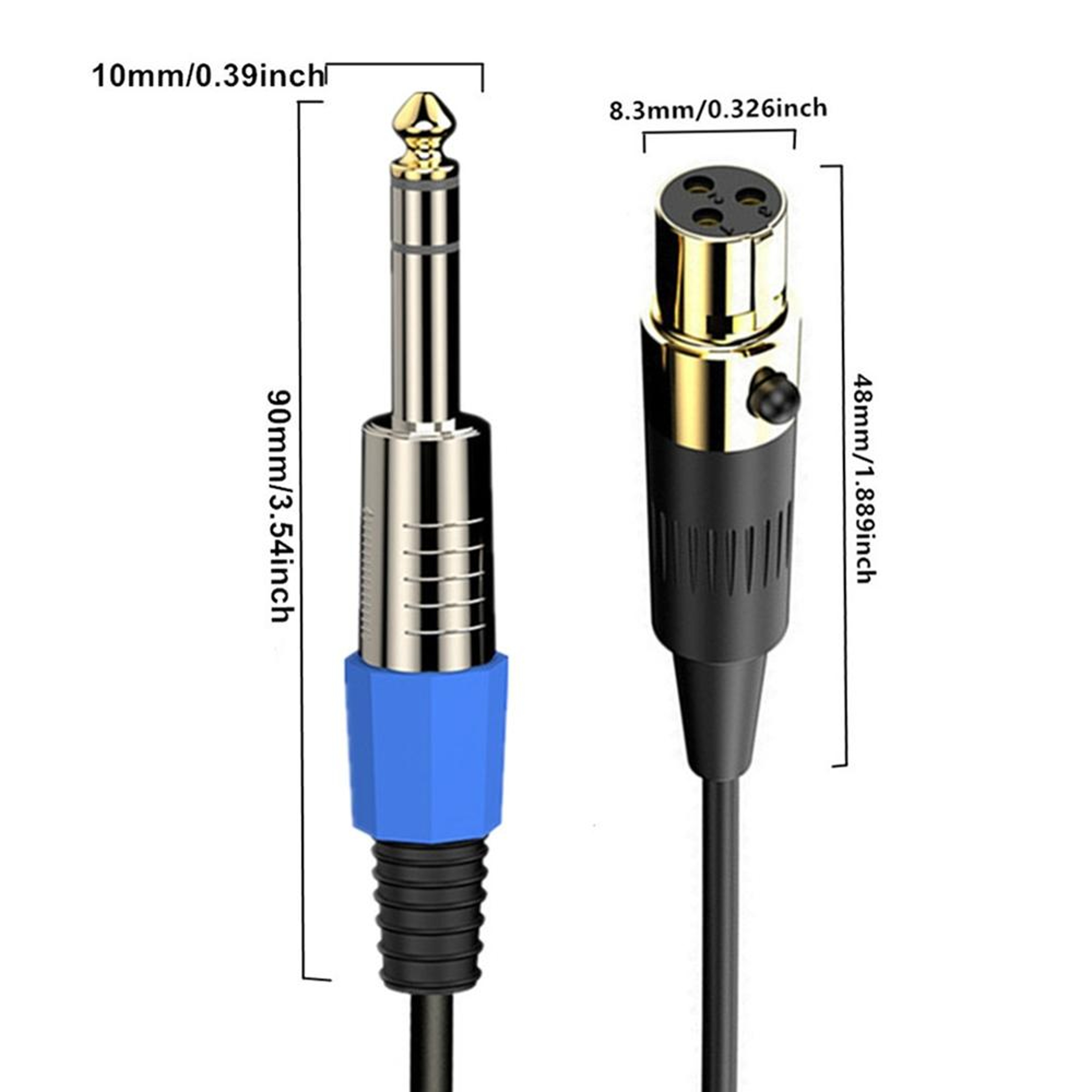 Stereo Microphone Aux Audio Cable Coiled Adapter Cable 3