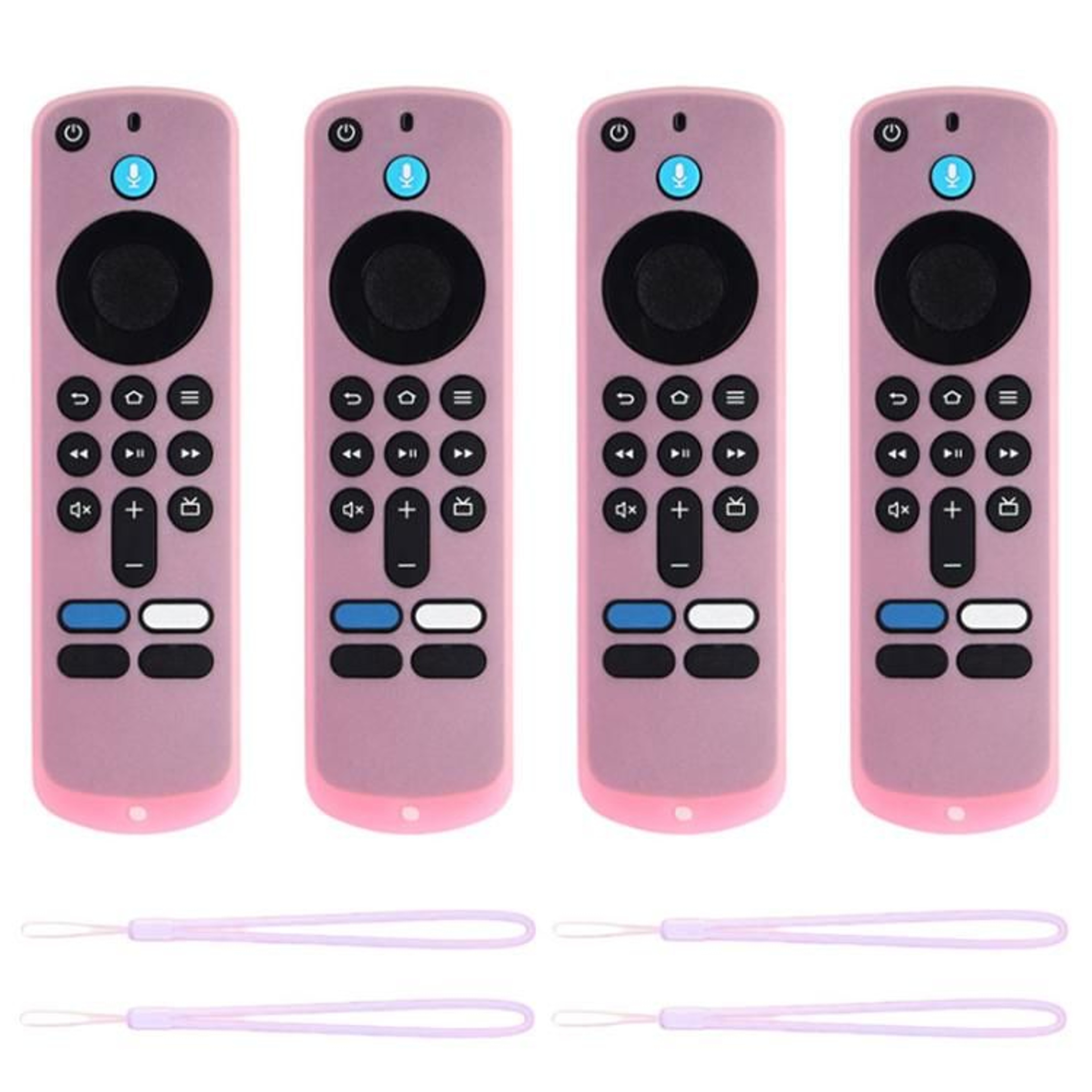 4PCS Fire TV Stick 4K 2025 Remote Case Soft Silicone Covers With Mini Straps 12