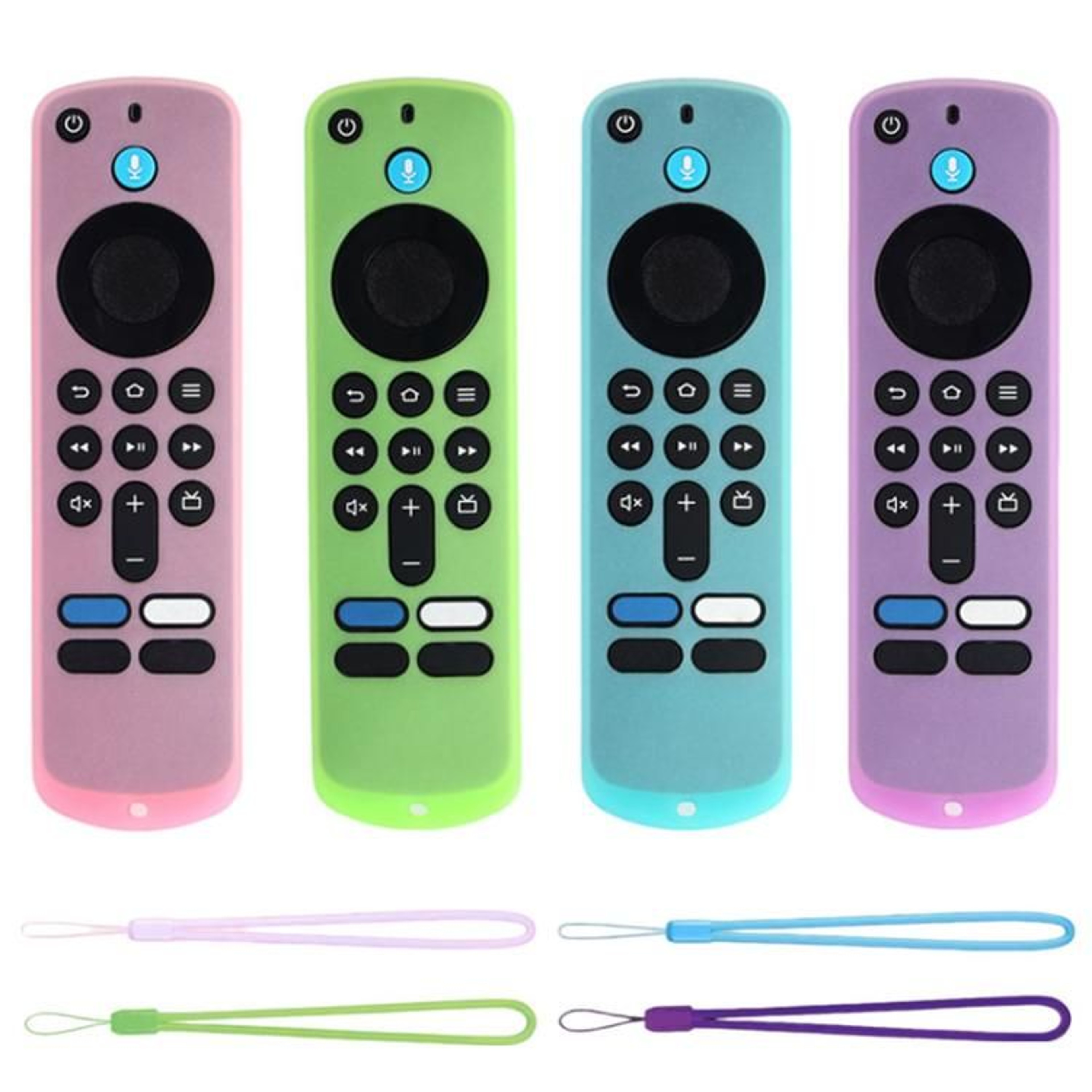 4PCS Fire TV Stick 4K 2025 Remote Case Soft Silicone Covers With Mini Straps 13