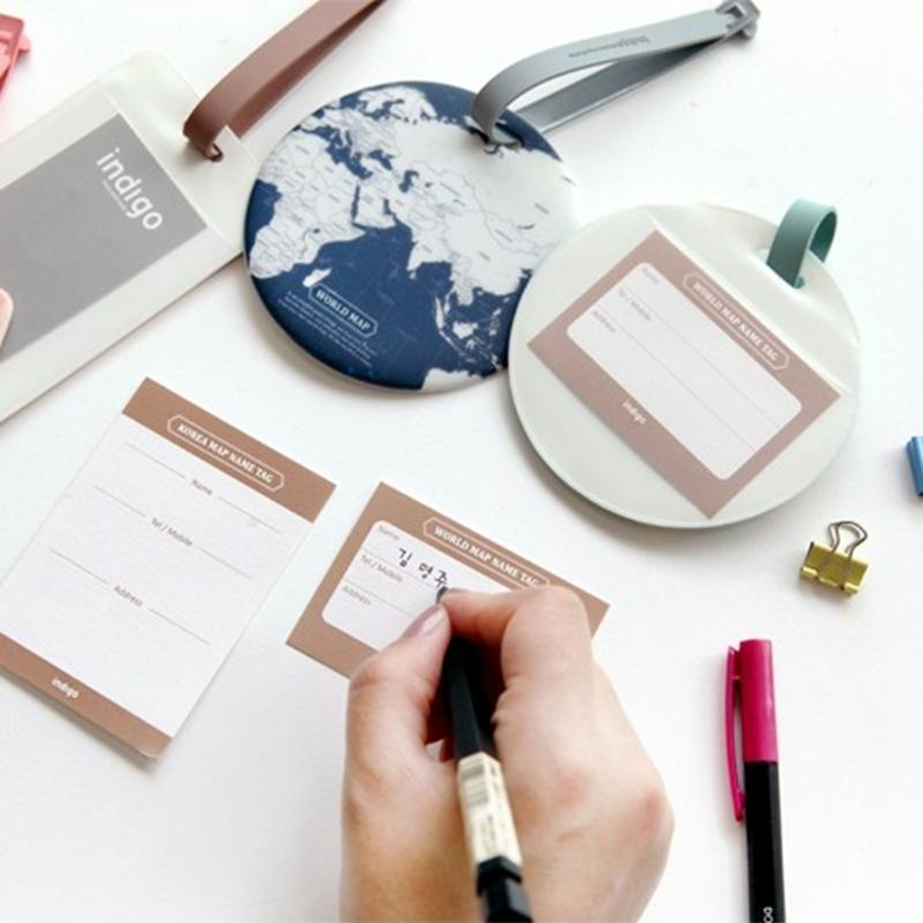 Map Of The World Luggage Tag4