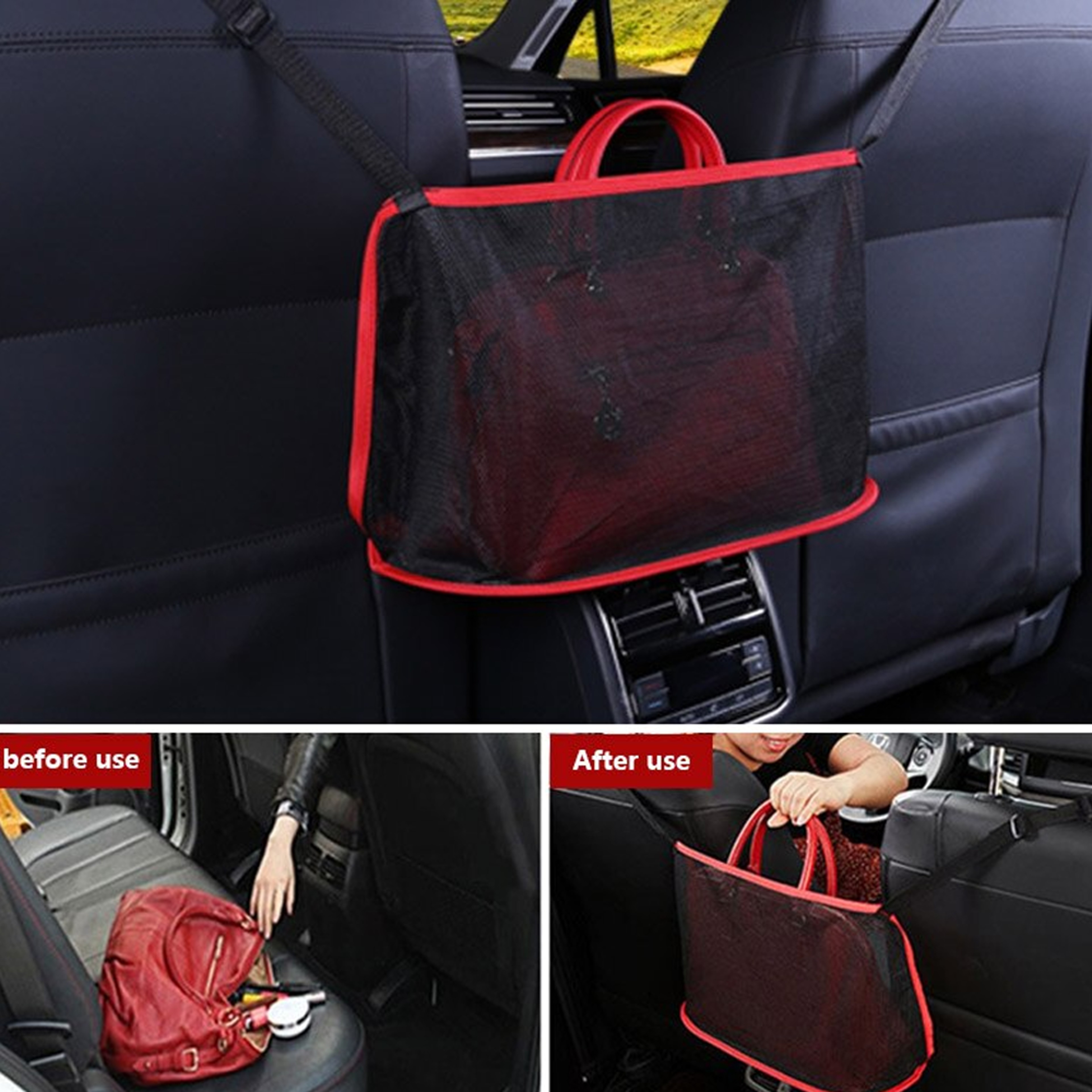 Car Net Pocket Handbag Holder the Purse Pouch for Cars2