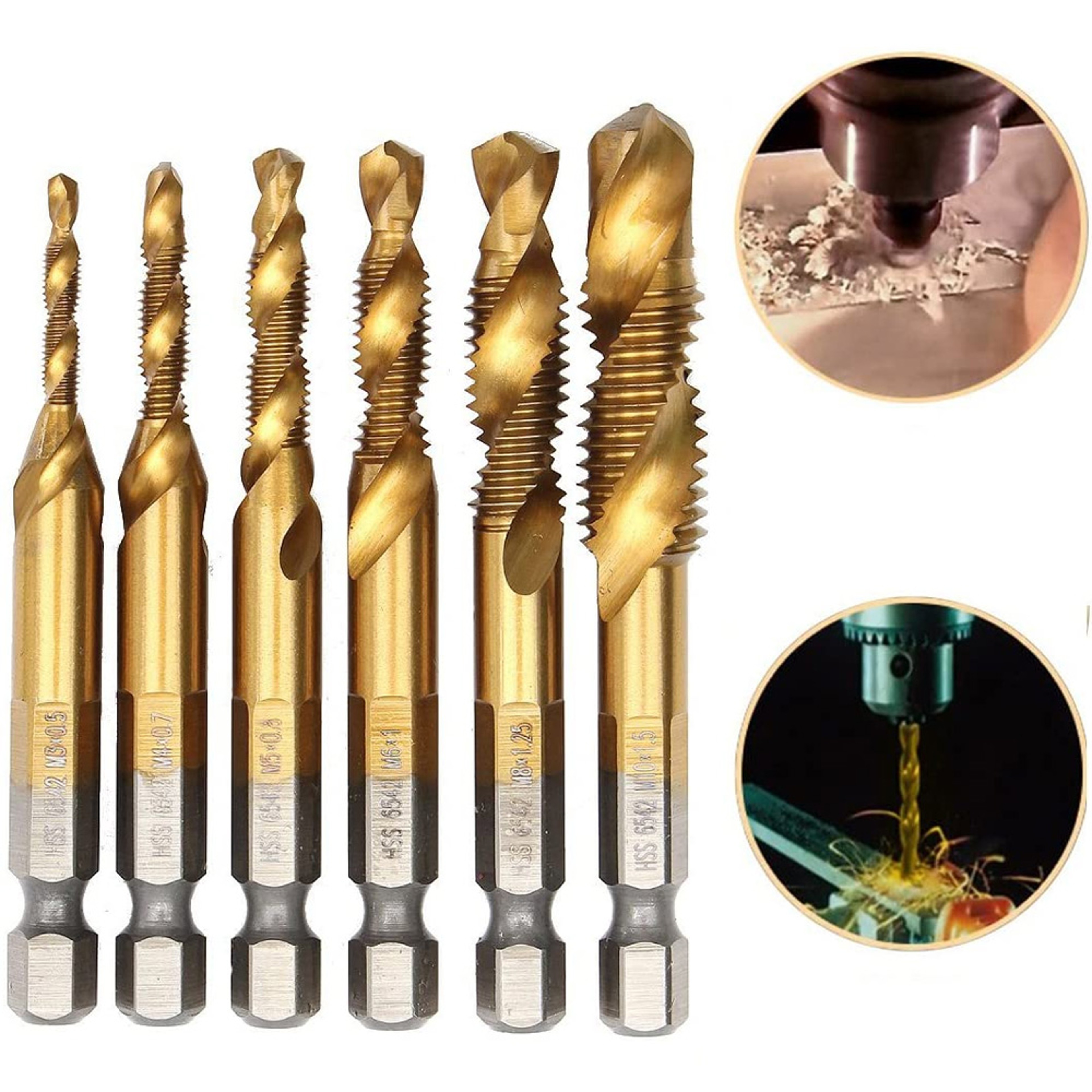Cobalt Twist Drill Bit Set With Multi Purpose Drill Bits (6 Piece Set) 1