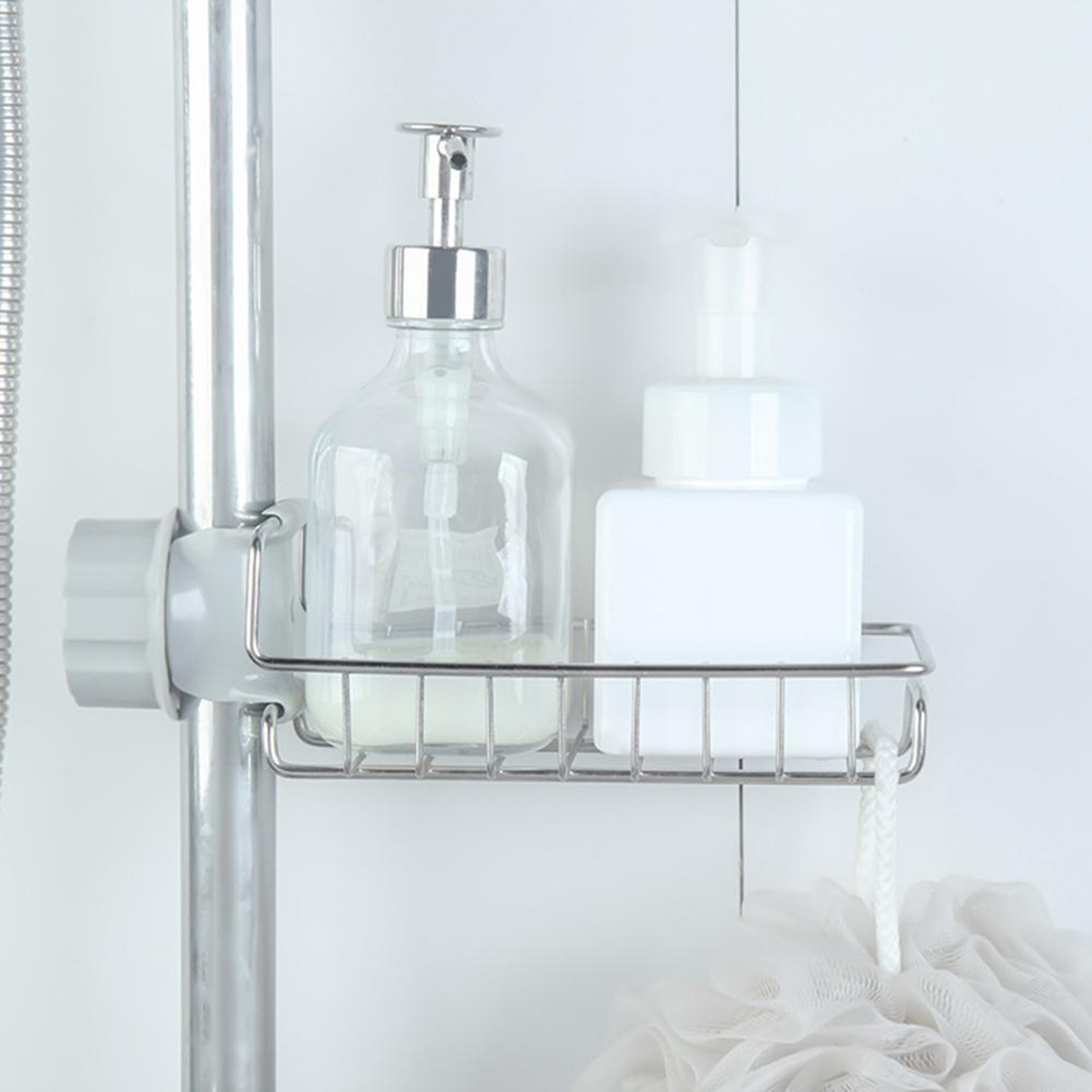Easy install kitchen sink organizer without tools
