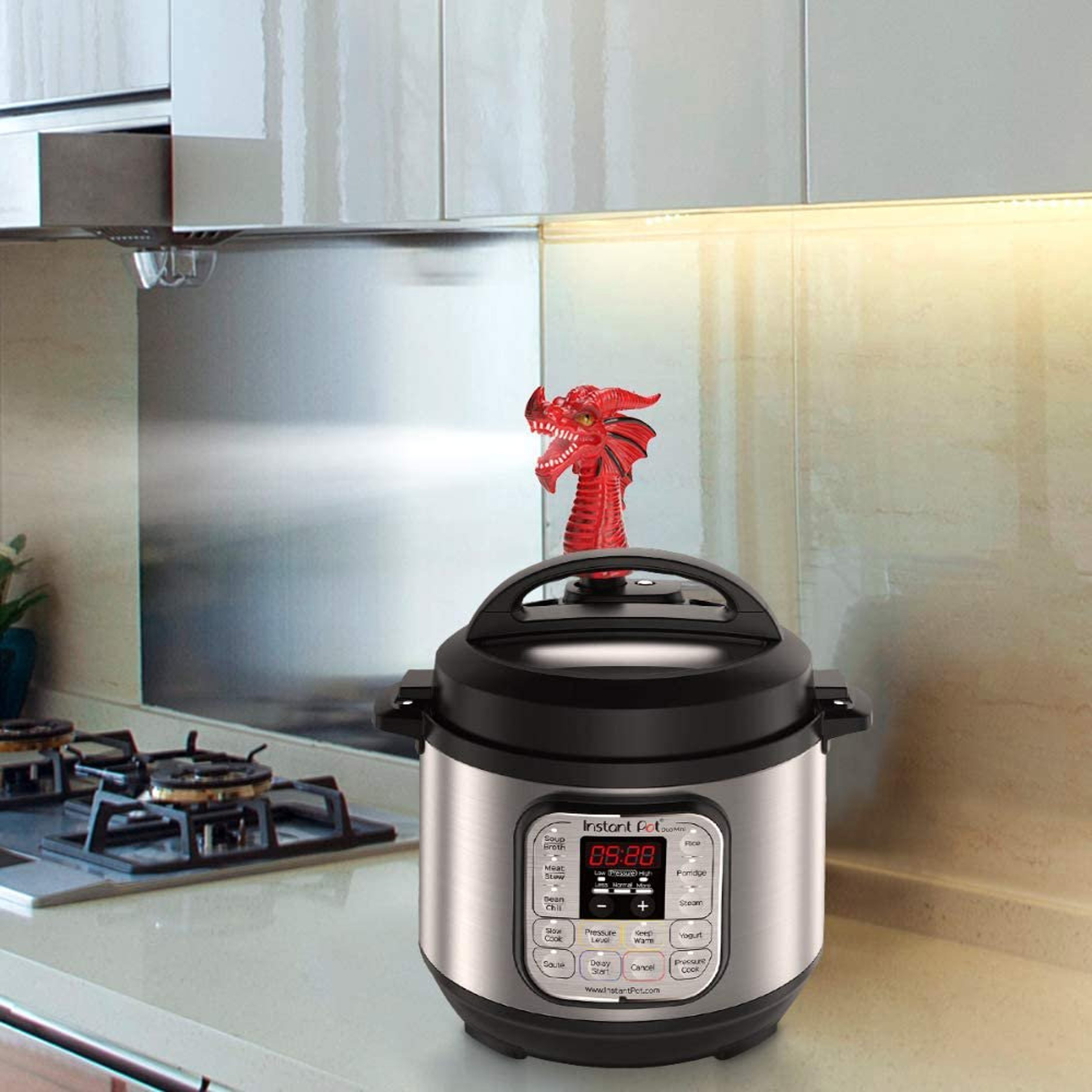 Fire-Breathing Dragon Steam Release Diverter Red