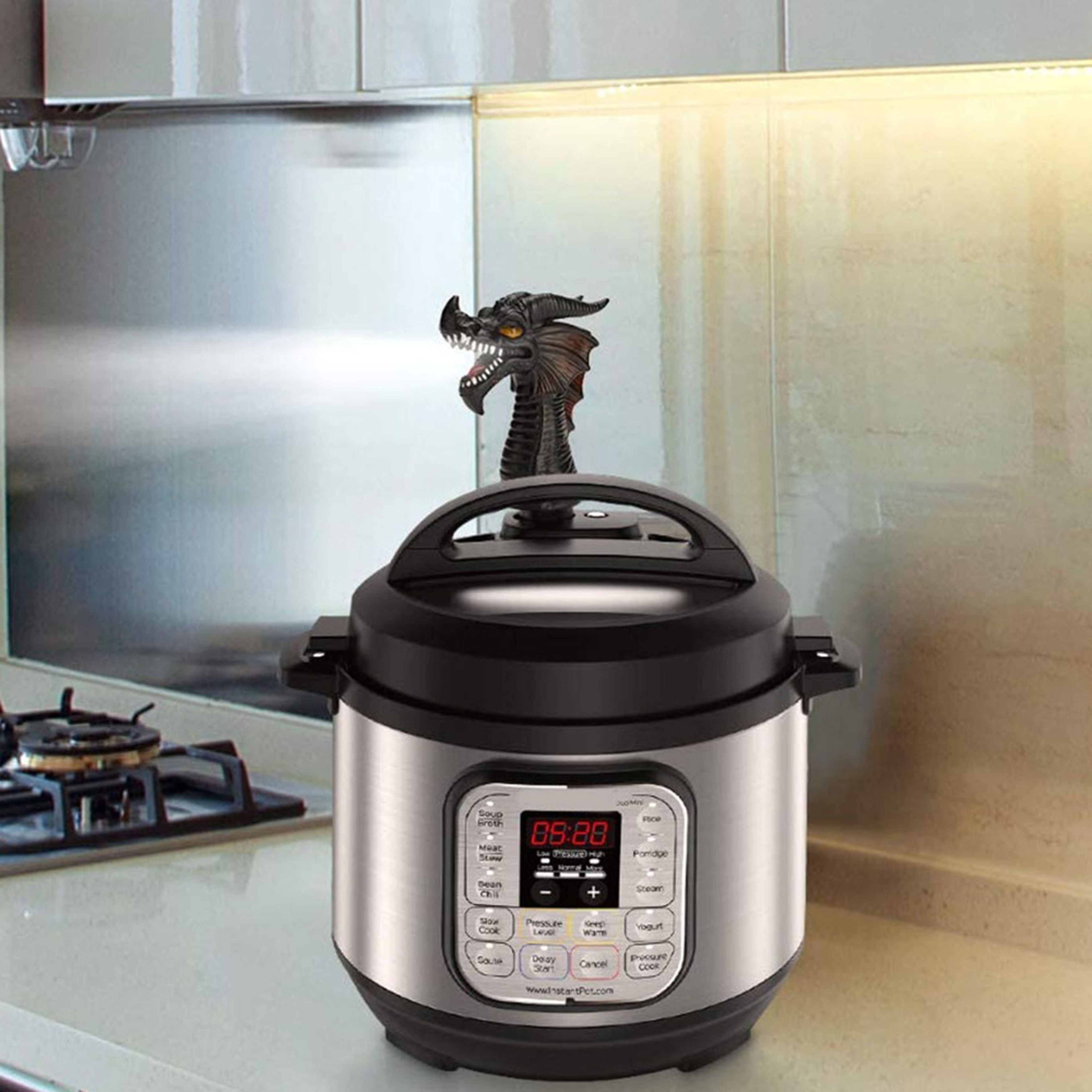 Fire-Breathing Dragon Steam Release Diverter Black