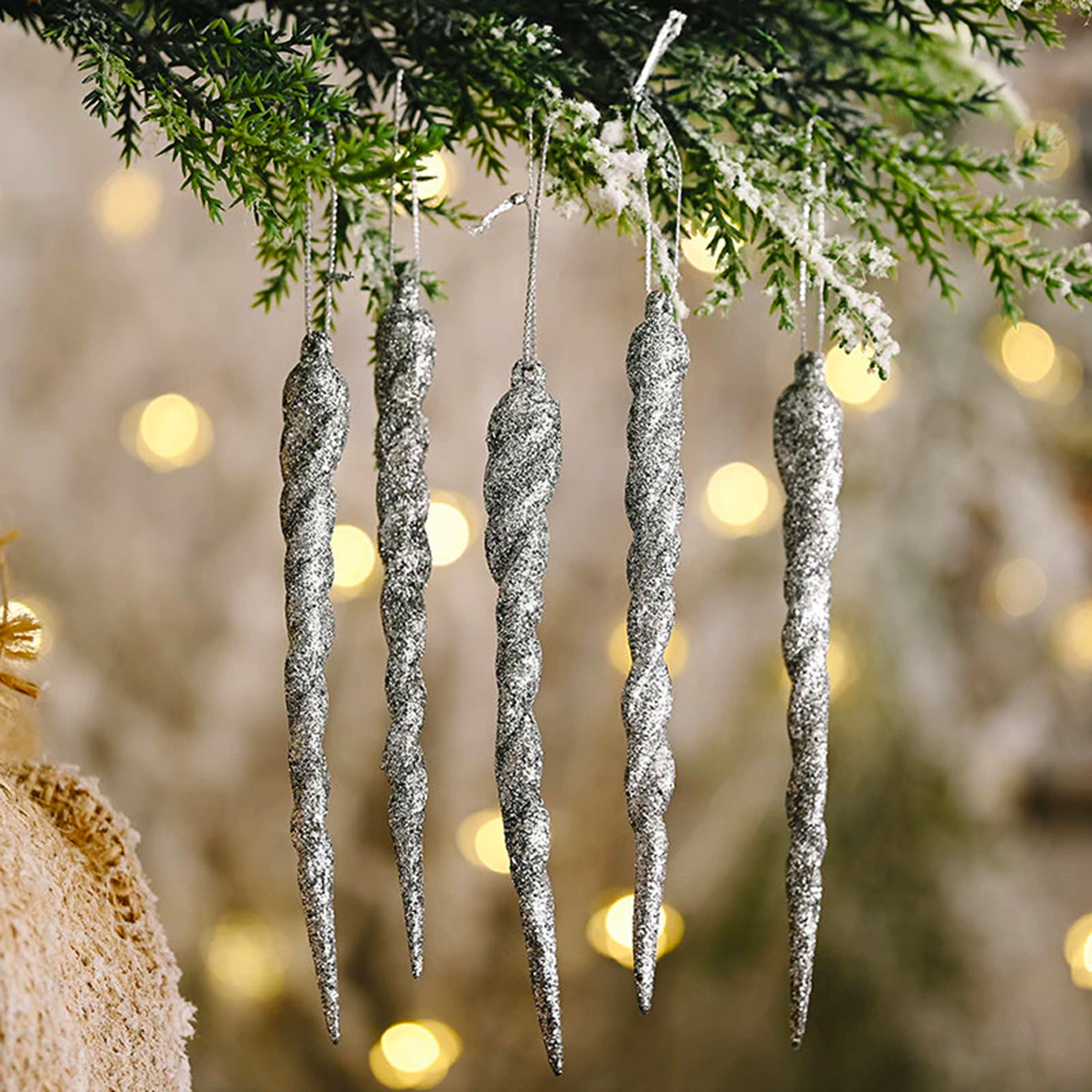 DIY icicles decorations