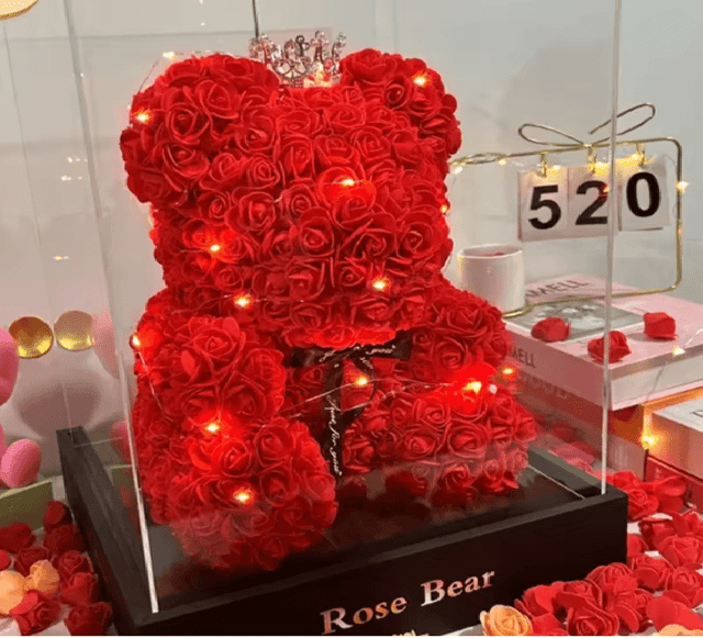 ForeverBloom Rose Teddy Bear Gift For Mom And Loved Ones 0