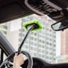 Microfiber Car Window Cleaner Wand For Interior & Exterior Cleaning Green