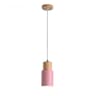 Designer Nordic Wooden Base Hanging Light pink