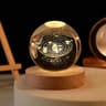 3D Crystal Ball Night Light Pokemon Doraemon  Hello Kitty Laser Carved Planet Perfect Birthday Gift