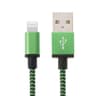 2A Woven Braided USB To Lightning Charging  Sync Cable 1m Green 2