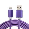 2m Braided Lightning To USB Cable For IPhone Fast Charging  Data Sync Rose Gold Metal Head 6