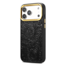 IPhone 17 Pro  Pro Max Leather MagSafe Phone Case With Retro Flower Texture 9