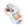 HXSJ M333 Transparent Wireless Mouse TriMode Bluetooth Mouse Rechargeable Silent Wireless Mouse 10