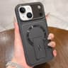 Magnetic Shockproof IPhone 15 Plus Case With Lens Cover  Hidden Kickstand 0