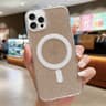 Clear Glitter IPhone 16 Pro Max MagSafe Case Transparent Acrylic Protective Cover 7