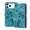 Butterfly Embossed Leather Flip Wallet Case For IPhone 17 Pro With Kickstand  Wrist Strap 9