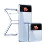 Galaxy Z Flip4 Clear Case Blue Electroplated Slim Protective Cover 7