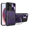 Samsung Galaxy S24 FE 5G Case With Sliding Camera Cover Magnetic Holder And CD Texture 0