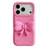 Cute 3D Bow IPhone 18 Pro Silicone Case With HandsFree Stand 0