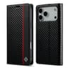 IPhone 18 Pro Carbon Fiber Texture Leather Wallet Case With Stand 0