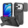 IPhone 18 Pro Protective Case With Sliding Camera Cover Hidden Kickstand And Hybrid TPU PC Protecti 0