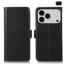 IPhone 18 Pro Crazy Horse Cowhide Leather Wallet Case With Stand And RFID Shielding 0