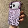 Wavy Stripe Frosted 2in1 PC Phone Case For IPhone 18 Pro Max 0