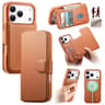 IPhone 18 Pro MagSafe Leather Wallet Case With Finger Grip Strap 0