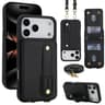 IPhone 18 Pro Max Flip Wallet Case With Wristband Stand And Crossbody Lanyard 0