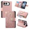 Floral IPhone Wallet Case With Zipper Card Holder Kickstand And Wrist Strap 8