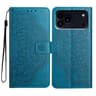 Flower Embossed IPhone 18 Pro Max Wallet Phone Case With Card Slot And Stand 8
