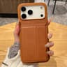 Premium 18 Pro Max Wallet Phone Case With Card Holder And Kickstand 12