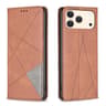 IPhone 18 Pro Max Magnetic PU Leather Case With Card Slots Stand And Rhombus Texture 12