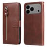 IPhone 18 Pro Max Calf Texture Zipper Wallet Phone Case 10
