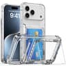 IPhone 18 Pro Max Crystal Clear Flip Card Slot Case With Stand 7