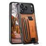 IPhone 18 Pro Card Wallet Wrist Strap PU Phone Case With TPU Corner Protection 6