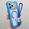 Transparent Matte MagSafe Phone Case For 18 Pro With Wrist Strap 13